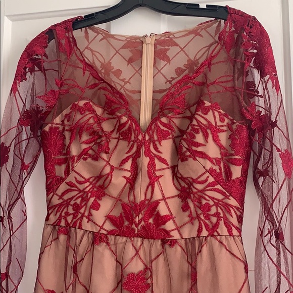 SOLD Marchesa Notte Embroidered Tulle Dress size 6 - Picture 5 of 14